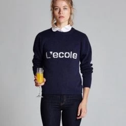 L'école Des Femmes Men's L'école Sweater (Navy)