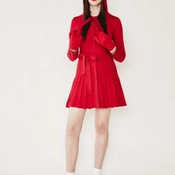 L'école Des Femmes Red Riding Hood Knit Dress