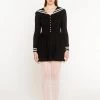 L'école Des Femmes Sailor Pleated Knit Dress