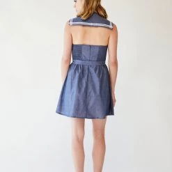 L'école Des Femmes NEW Lolita Sailor Chambray Dress