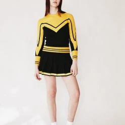 L'école Des Femmes Bumble Bee Cheerleader Sweater