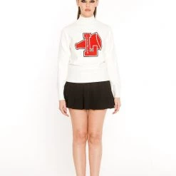 L'école Des Femmes Cheerleader Sweater (Red Logo) NEW