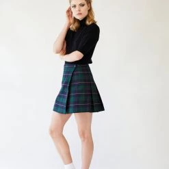 L'école Des Femmes School Girl Skirt (Green Tartan) 10 L'école Des Femmes School Girl Skirt (Green Tartan)