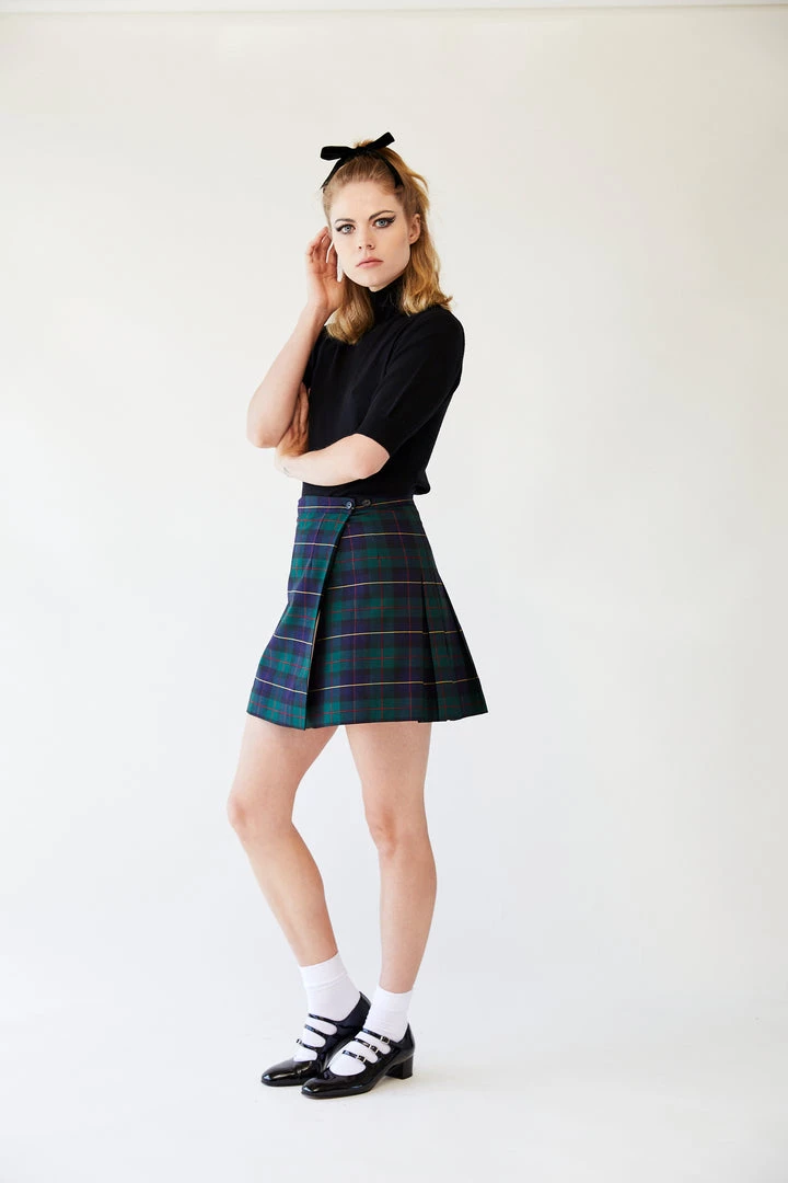 L'école Des Femmes School Girl Skirt (Green Tartan) 5 L'école Des Femmes School Girl Skirt (Green Tartan)