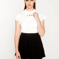 L'école Des Femmes NEW Flutter Sleeve Blouse