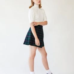 L'école Des Femmes School Girl Skirt (Green Tartan) 13 L'école Des Femmes School Girl Skirt (Green Tartan)