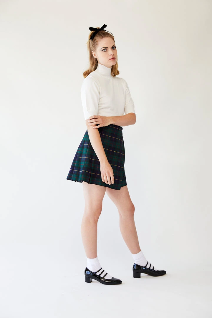 L'école Des Femmes School Girl Skirt (Green Tartan) 8 L'école Des Femmes School Girl Skirt (Green Tartan)