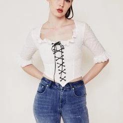 L'école Des Femmes Marquise Eyelet Top