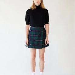 L'école Des Femmes School Girl Skirt (Green Tartan)