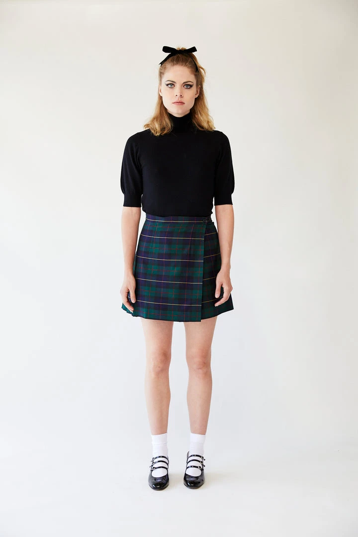 L'école Des Femmes School Girl Skirt (Green Tartan) 4 L'école Des Femmes School Girl Skirt (Green Tartan)