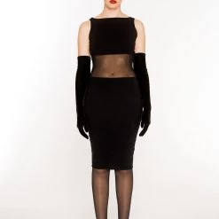 L'école Des Femmes Marilyn Cut-out Mesh Dress