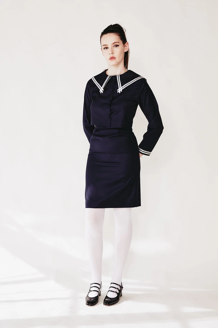 L'école Des Femmes The Sailor Suit (pencil Skirt) NEW 8 L'école Des Femmes The Sailor Suit (pencil Skirt) NEW