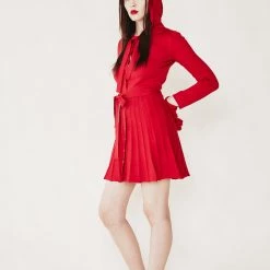 L'école Des Femmes Red Riding Hood Knit Dress