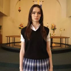 L'école Des Femmes Blue Check Pleated Skirt NEW 11 L'école Des Femmes Blue Check Pleated Skirt NEW