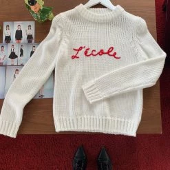 L'école Des Femmes Knitwear & Sweatshirts L'école Cursive Sweater