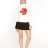 L'école Des Femmes Cheerleader Sweater (Red Logo) NEW