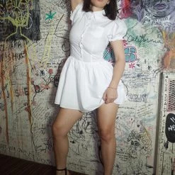 L'école Des Femmes Baby Doll Dress (White)