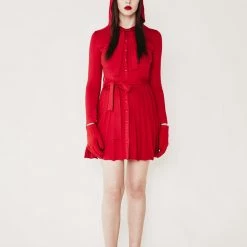L'école Des Femmes Red Riding Hood Knit Dress