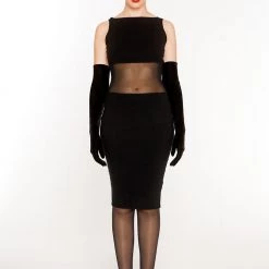 L'école Des Femmes Marilyn Cut-out Mesh Dress