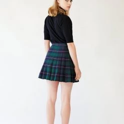 L'école Des Femmes School Girl Skirt (Green Tartan)