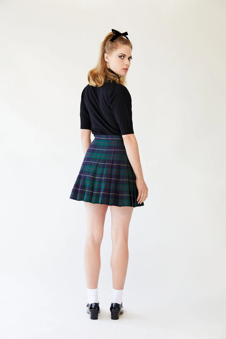 L'école Des Femmes School Girl Skirt (Green Tartan) 3 L'école Des Femmes School Girl Skirt (Green Tartan)
