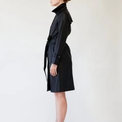 L'école Des Femmes Vegan Leather Trench Coat Coats & Jackets