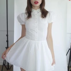 L'école Des Femmes Baby Doll Dress (White)