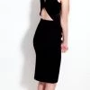 L'école Des Femmes Cut Out Back Dress (Black)