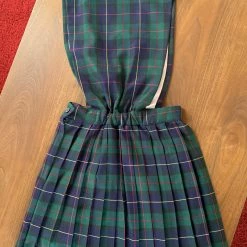 L'école Des Femmes Green Tartan Pinafore NEW