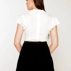 L'école Des Femmes NEW Flutter Sleeve Blouse 9 L'école Des Femmes NEW Flutter Sleeve Blouse