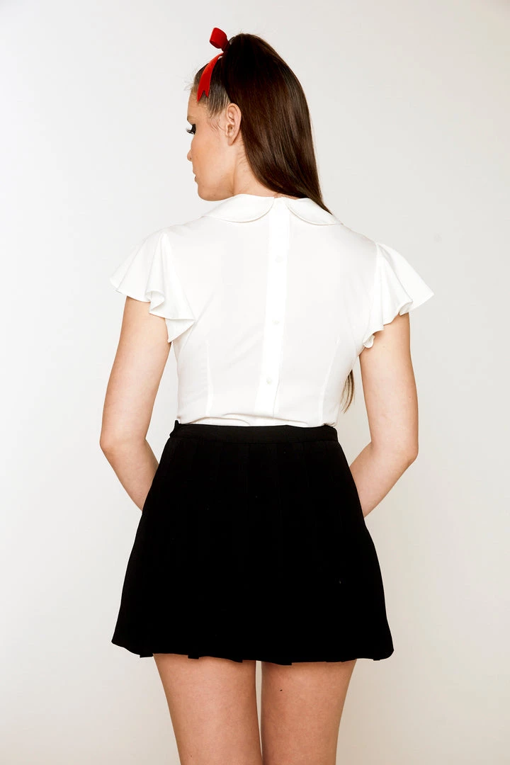 L'école Des Femmes NEW Flutter Sleeve Blouse 5 L'école Des Femmes NEW Flutter Sleeve Blouse