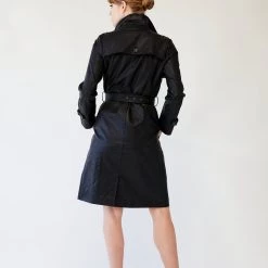 L'école Des Femmes Vegan Leather Trench Coat Coats & Jackets
